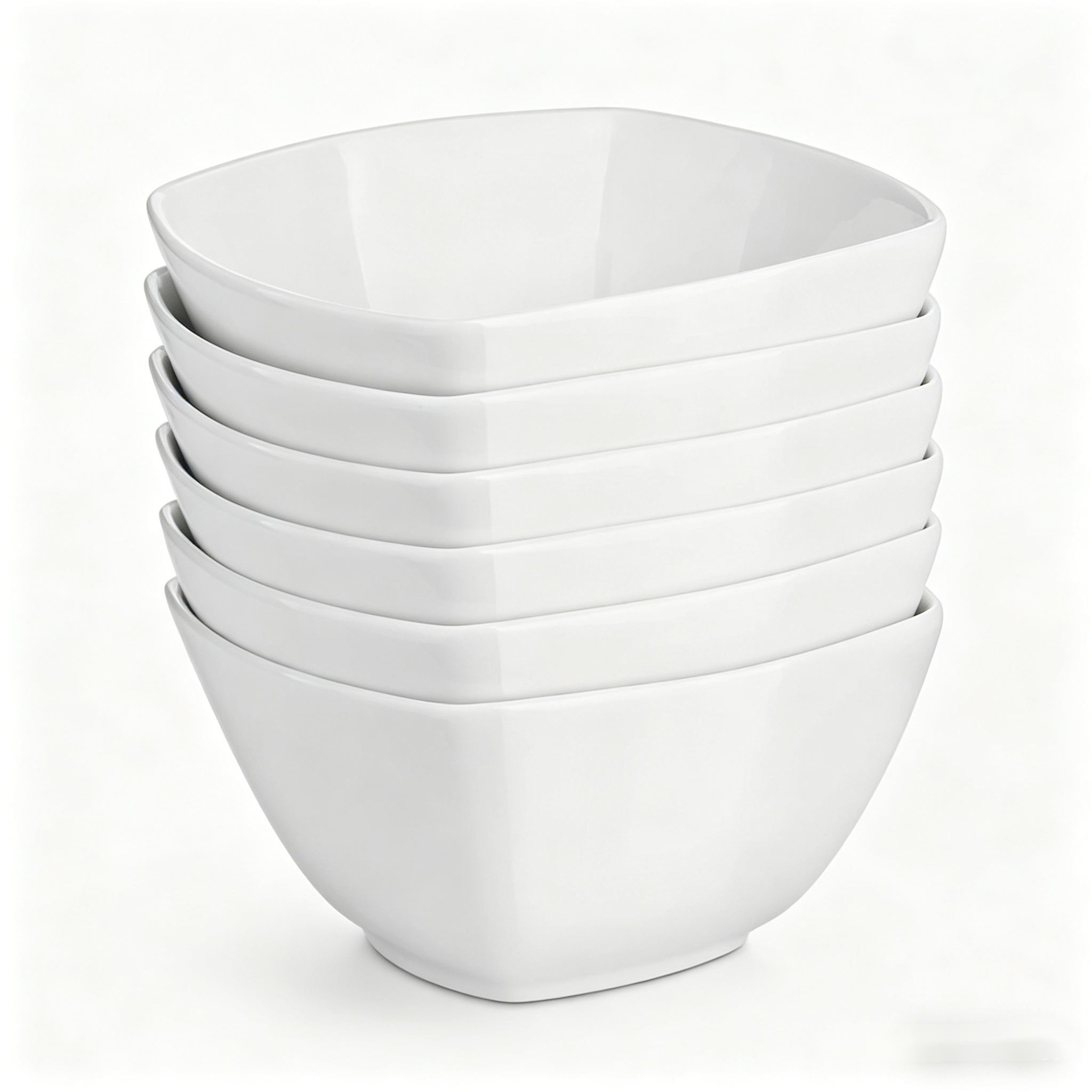 YateBowl Ceramic Bowls Set of 4, 22 oz, White Soup & Cereal Bowls, Microwave & Dishwasher Safe