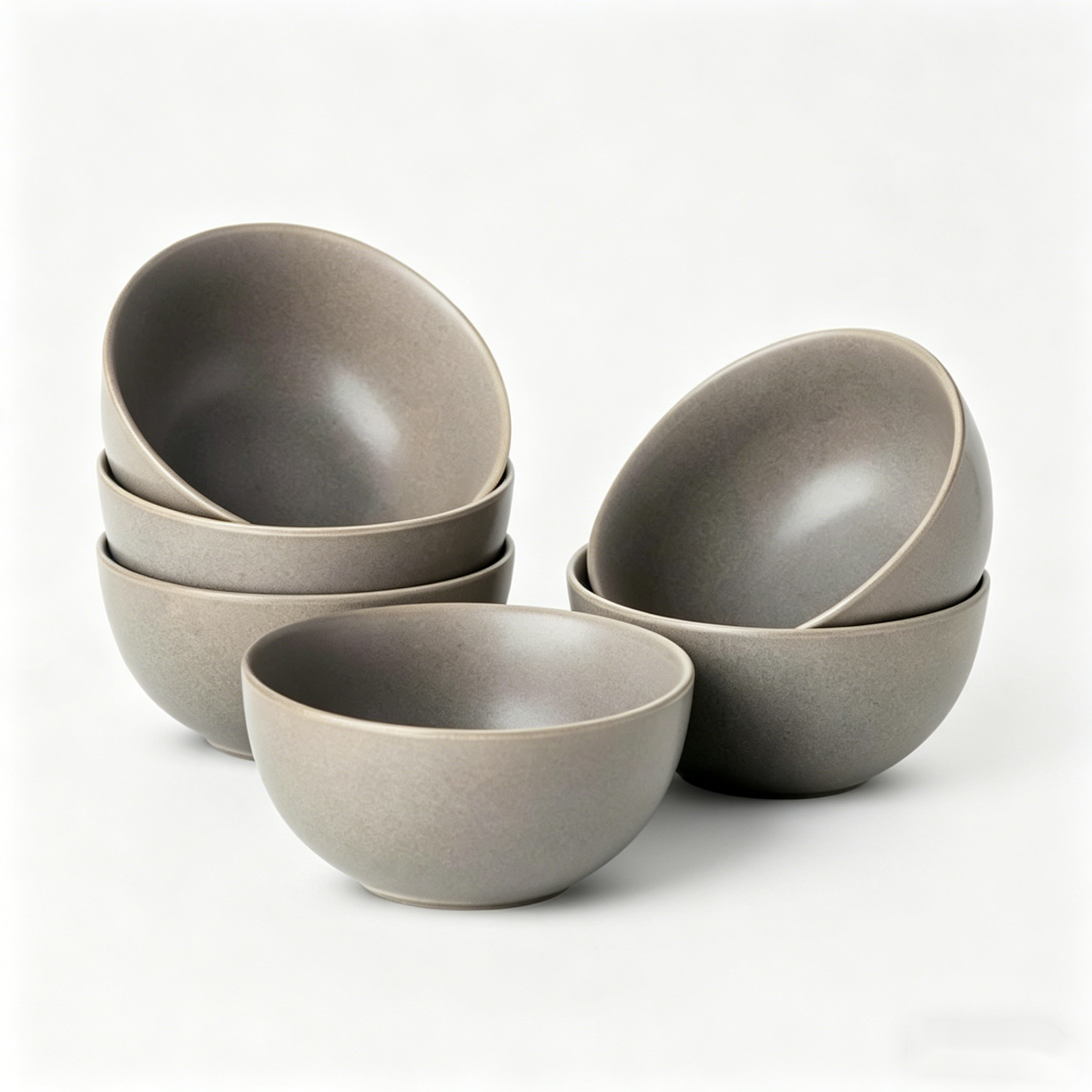 YateBowl Ceramic Cereal Bowls Set of 4, 24 oz Stoneware Bowls for Soup, Salad & Breakfast, Matte Black, Microwave & Dishwasher Safe