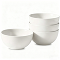 YateBowl Ceramic Cereal Bowls Set of 4, 24 oz Stoneware Bowls for Soup, Salad & Breakfast, Matte Black, Microwave & Dishwasher Safe