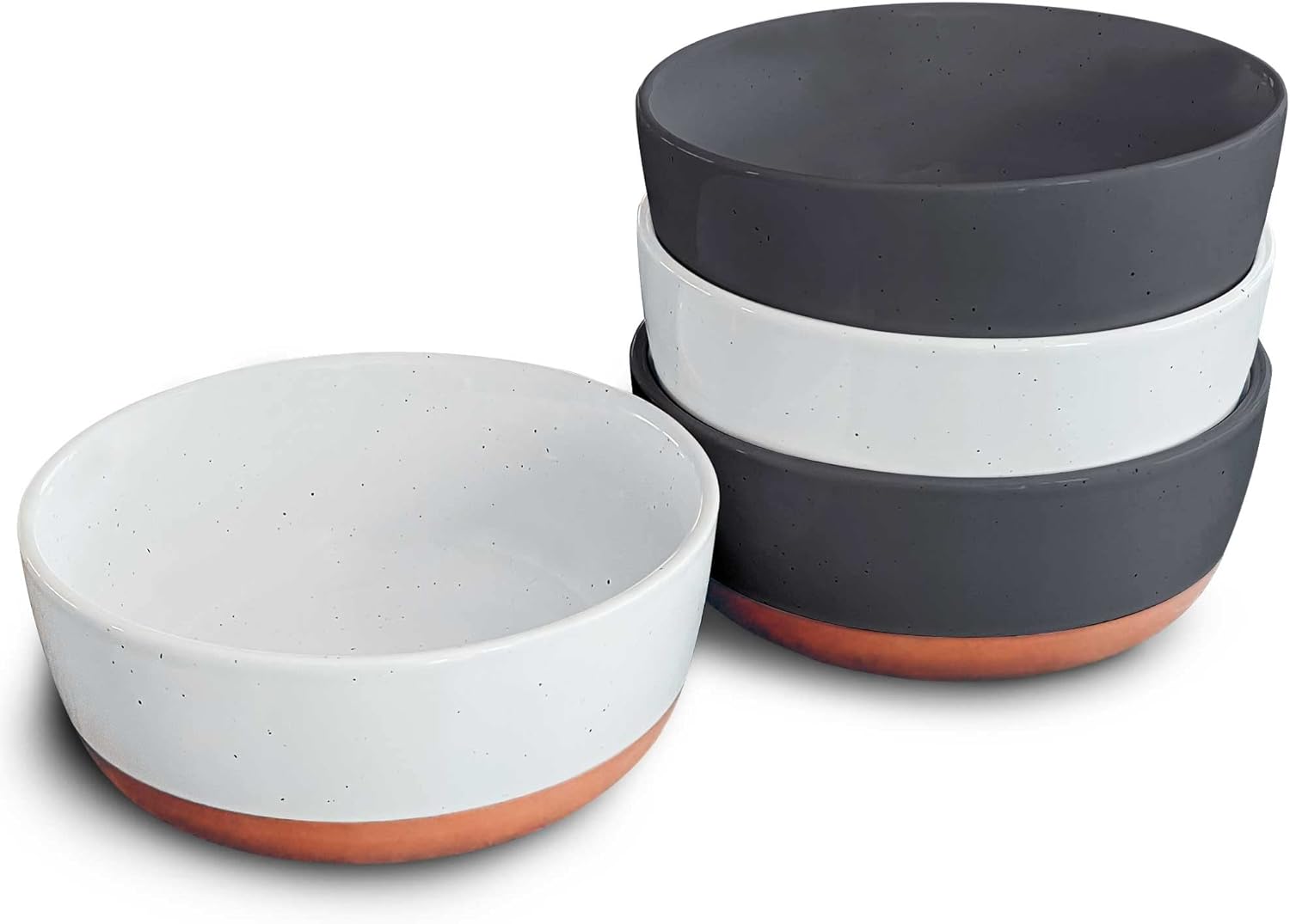 YateBowl Porcelain Bowls Set of 4, 25 oz, Microwave, Dishwasher & Oven Safe, White Soup & Cereal Bowls